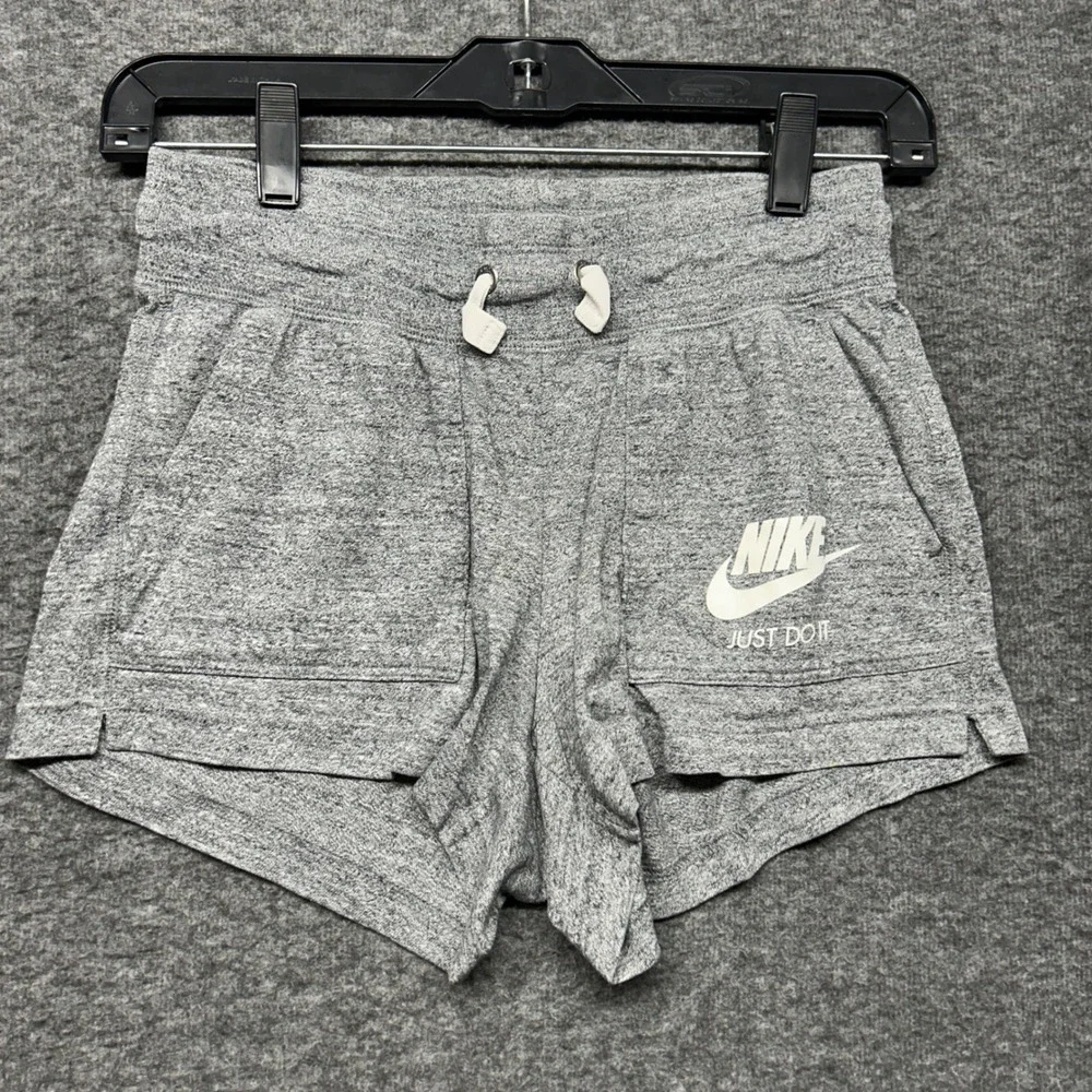 Nike Womens XS Gray Athletic Gym Training Running Shorts Just Do It